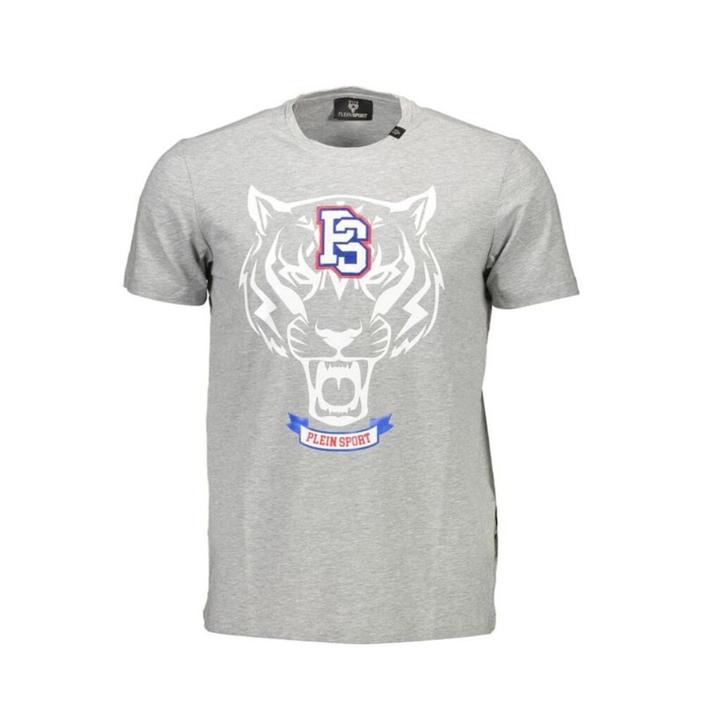 Plein Sport Grigio Cotton Men Men's T-Shirt